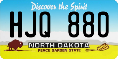 ND license plate HJQ880