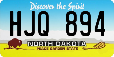 ND license plate HJQ894