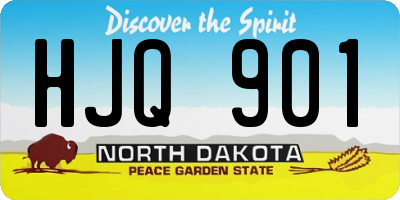 ND license plate HJQ901