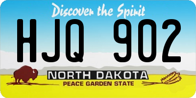 ND license plate HJQ902
