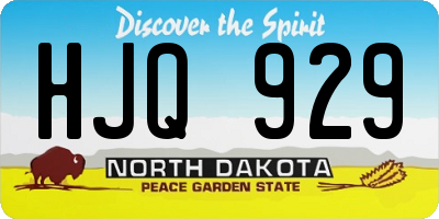 ND license plate HJQ929