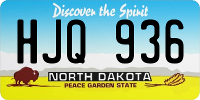 ND license plate HJQ936