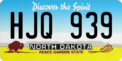 ND license plate HJQ939