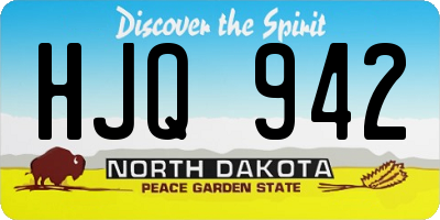 ND license plate HJQ942
