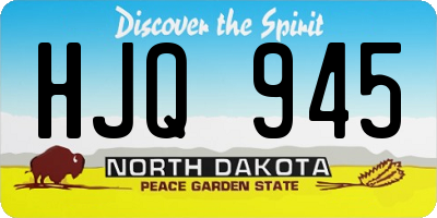 ND license plate HJQ945