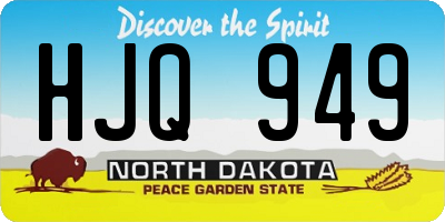 ND license plate HJQ949