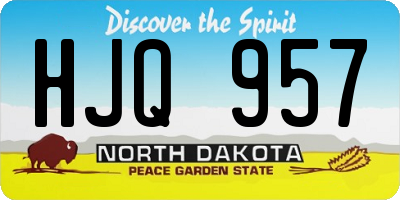 ND license plate HJQ957