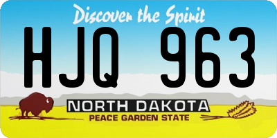 ND license plate HJQ963