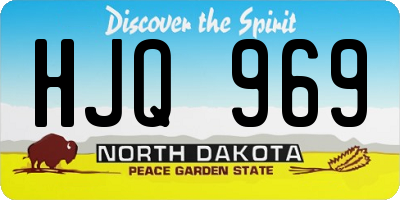 ND license plate HJQ969