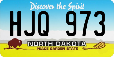 ND license plate HJQ973