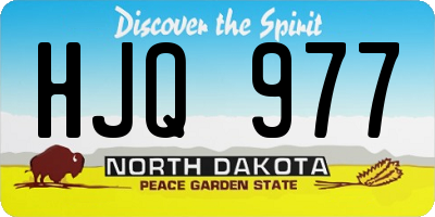 ND license plate HJQ977