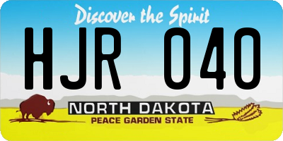 ND license plate HJR040
