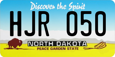 ND license plate HJR050