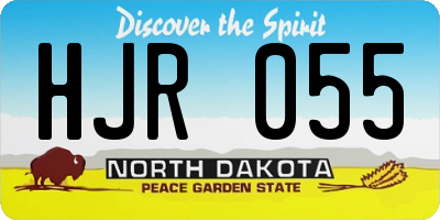 ND license plate HJR055