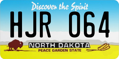 ND license plate HJR064