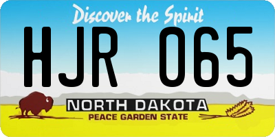 ND license plate HJR065
