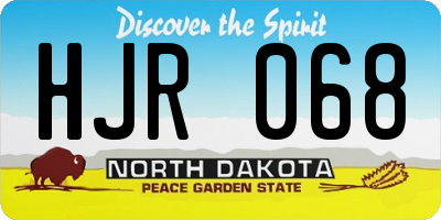 ND license plate HJR068