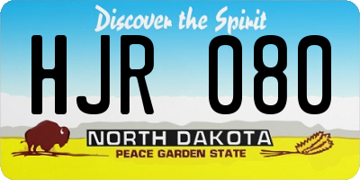 ND license plate HJR080
