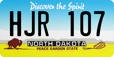 ND license plate HJR107