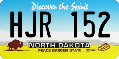 ND license plate HJR152