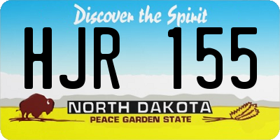 ND license plate HJR155