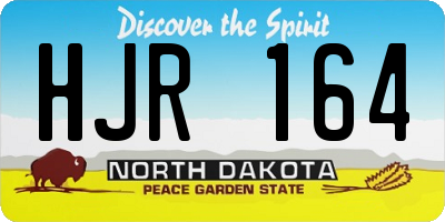 ND license plate HJR164