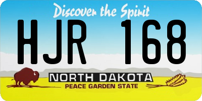 ND license plate HJR168