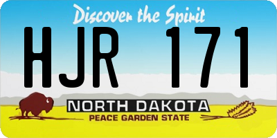 ND license plate HJR171
