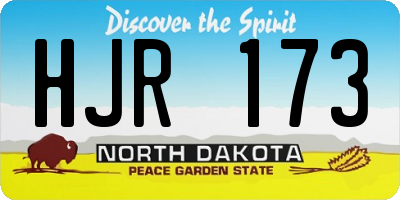 ND license plate HJR173
