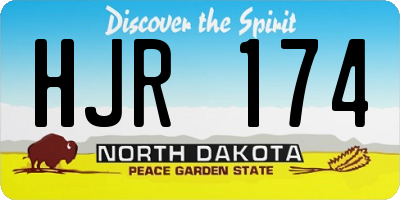ND license plate HJR174