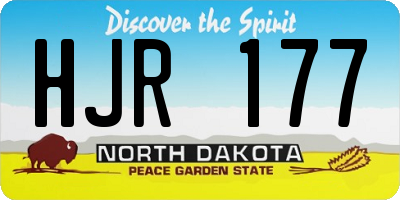 ND license plate HJR177