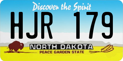 ND license plate HJR179