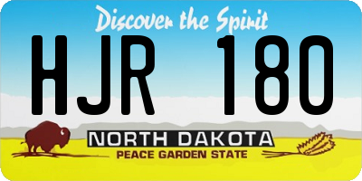 ND license plate HJR180