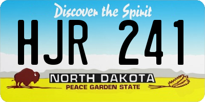 ND license plate HJR241