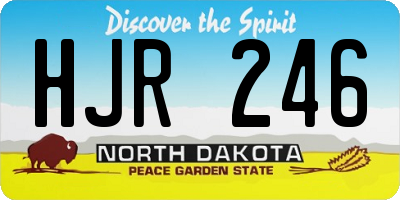 ND license plate HJR246