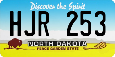 ND license plate HJR253