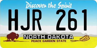 ND license plate HJR261