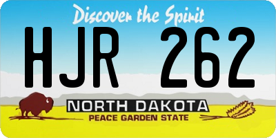 ND license plate HJR262