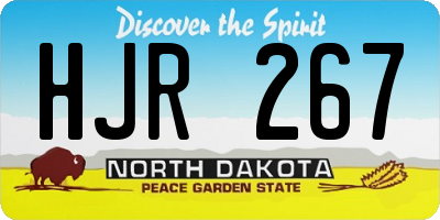 ND license plate HJR267