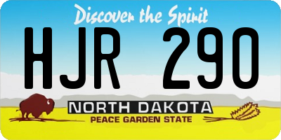 ND license plate HJR290