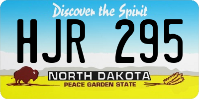 ND license plate HJR295