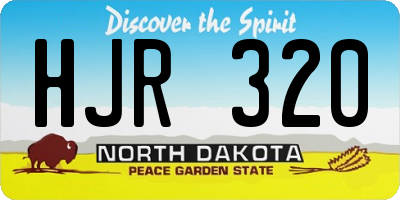 ND license plate HJR320