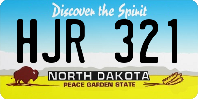 ND license plate HJR321