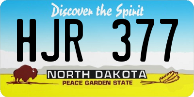 ND license plate HJR377