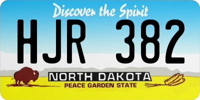 ND license plate HJR382