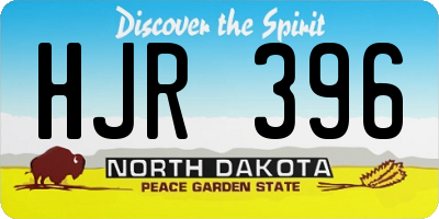 ND license plate HJR396
