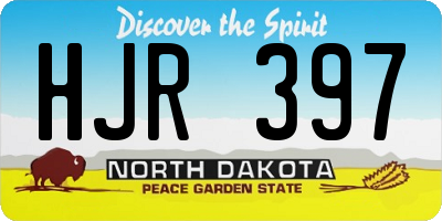 ND license plate HJR397