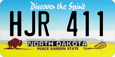 ND license plate HJR411