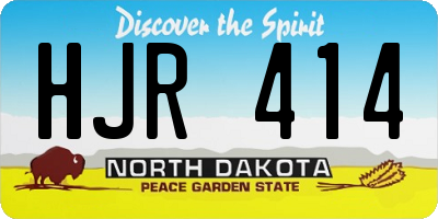 ND license plate HJR414