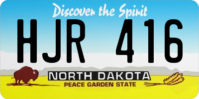 ND license plate HJR416